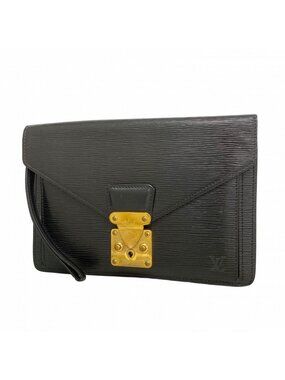Louis Vuitton Clutch Epi Pochette Series Dragonne Noir